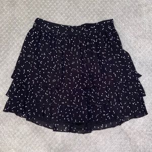 Zara black polka dot skort